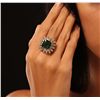 Image 1 : 14KT Yellow Gold 6.43ct Emerald and Diamond Ring