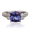 Image 1 : 14KT White Gold 3.02ct Tanzanite and Diamond Ring