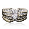 Image 3 : 14KT Yellow Gold 1.29ctw Diamond Ring