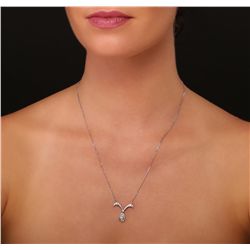 14KT White Gold 0.16ctw Diamond Necklace