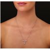 Image 1 : 14KT White Gold 0.16ctw Diamond Necklace