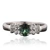 Image 1 : 14KT White Gold 0.50ct Alexandrite and Diamond Ring