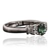 Image 2 : 14KT White Gold 0.50ct Alexandrite and Diamond Ring