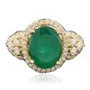 Image 3 : 14KT Yellow Gold 3.25ct Emerald and Diamond Ring