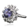 Image 2 : 14KT White Gold 3.36ct Tanzanite and Diamond Ring