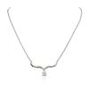 Image 4 : 14KT White Gold 1.63ctw Diamond Pendant With Chain