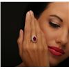 Image 2 : 14KT Yellow Gold 3.51ct Ruby and Diamond Ring