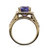 Image 7 : 14KT Yellow Gold 3.71ct Tanzanite and Diamond Ring