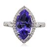 Image 3 : 14KT White Gold 3.82ct Tanzanite and Diamond Ring