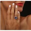 Image 1 : 14KT White Gold 3.73ct Tanzanite and Diamond Ring