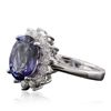 Image 4 : 14KT White Gold 3.73ct Tanzanite and Diamond Ring