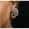 Image 6 : 18KT Three-Tone Gold 6.21ctw Diamond Earring
