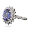 Image 2 : 14KT White Gold 2.72ct Tanzanite and Diamond Ring