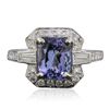 Image 1 : 14KT White Gold 2.18ct Tanzanite and Diamond Ring