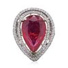 Image 1 : 14KT Two-Tone Gold 16.79ct Ruby and Diamond Ring