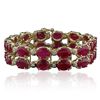 Image 3 : 14KT Yellow Gold 41.72ctw Ruby and Diamond Bracelet