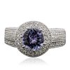 Image 1 : 14KT White Gold 1.43ct Tanzanite and Diamond Ring