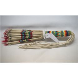 Kiowa Beaded Leather Brush