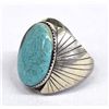 Image 4 : Navajo Sterling Landers Turquoise Ring - A. Largo