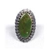 Image 1 : Navajo Sterling Nevada Green Turquoise Ring Sz 6.5