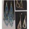 Image 2 : 4 Native American Long Dangle Pierced Earings