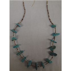 Navajo Turquoise Nugget Heishi Necklace
