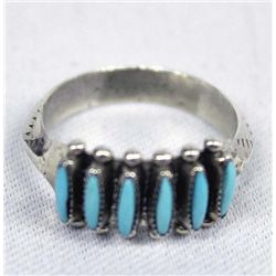 Zuni Sterling Petit Point Ring by Janice Paloma