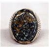 Image 2 : Navajo Silver Turquoise Ring by Largo, Size 13.25