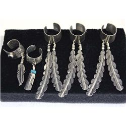 5 Navajo Sterling Ear Cuffs