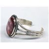 Image 3 : Navajo Sterling Red Shell Bracelet by A. Largo