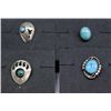 Image 1 : 4 Navajo Sterling Turquoise Tie Tacks