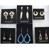 Image 1 : 6 Pr Zuni Sterling Earrings, Various stones