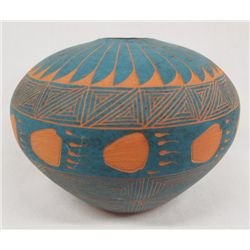 Acoma Sgraffito Pottery Seed Jar by J. S. Lewis