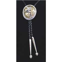Navajo 12K GF on Sterling Silver Eagle Bolo Tie