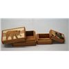 Image 2 : 2 Alaskan Scene Wooden Marquetry Trinket Boxes