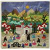 Image 1 : Peruvian Arpillera Folk Art Cloth Wedding Scene