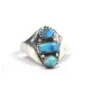 Image 2 : Navajo Sterling Silver Kingman Turquoise Ring