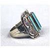 Image 1 : Zuni Sterling Silver Bisbee Turquoise Ring Sz 11