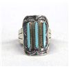 Image 2 : Zuni Sterling Silver Bisbee Turquoise Ring Sz 11