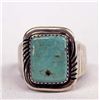 Image 2 : Navajo Sterling Turquoise Ring, Size 12.5 by Dale