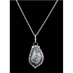 Navajo Sterling Indian Mountain Turquoise Necklace