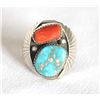 Image 1 : Navajo Silver Turquoise Ring, Size 12.5 by A.Largo