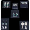 Image 1 : 6 Pr Navajo Sterling Earrings, Some Turquoise