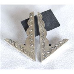 Navajo Sterling Collar Tips