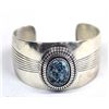 Image 1 : Navajo Sterling Manassa Turquoise Bracelet by Gibb