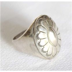 Gorgeous Navajo Sterling Silver Ring, Size 13.5