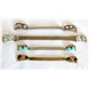 Image 1 : 4 Navajo Sterling Watch Bands, Various Stones