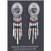 Image 3 : Sterling Turquoise Necklace and Earrings