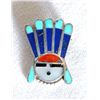 Image 1 : Zuni Sterling Channel and Stone to Stone Inlay Pin