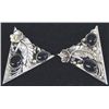 Image 1 : Navajo Sterling Onyx Collar Tips